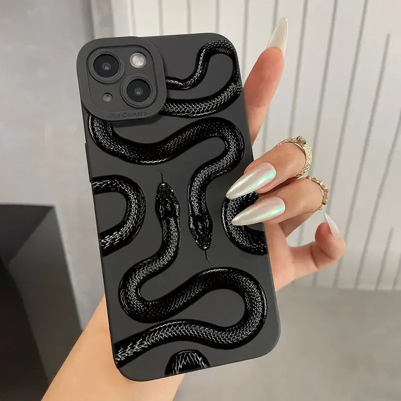 Case iPhone - Black Snake